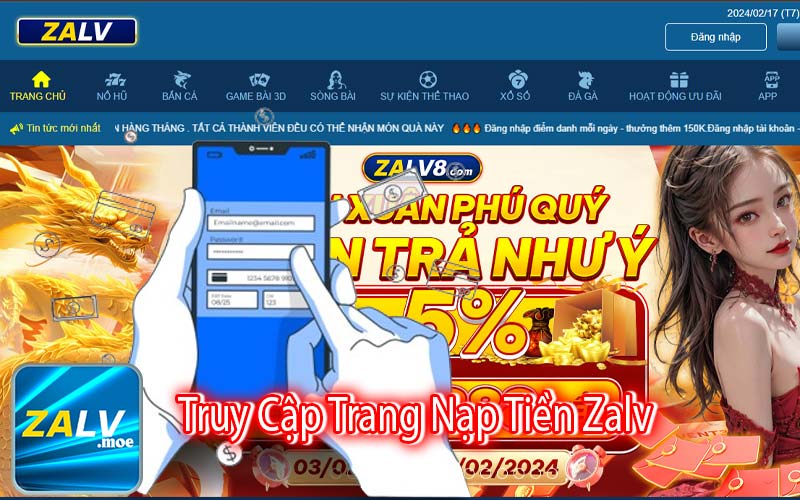 Truy Cập Trang Nạp Tiền Zalv