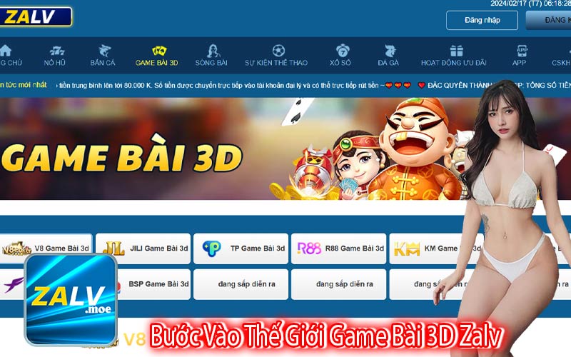 Bước Vào Thế Giới Game Bài 3D Zalv